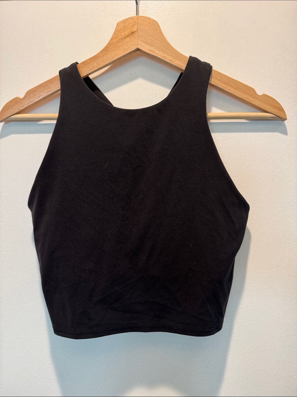 Athleta Black High-Neck Crop Tank